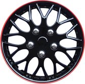 Autostyle Wieldoppen 15 inch Missouri Zwart/Rood - ABS
