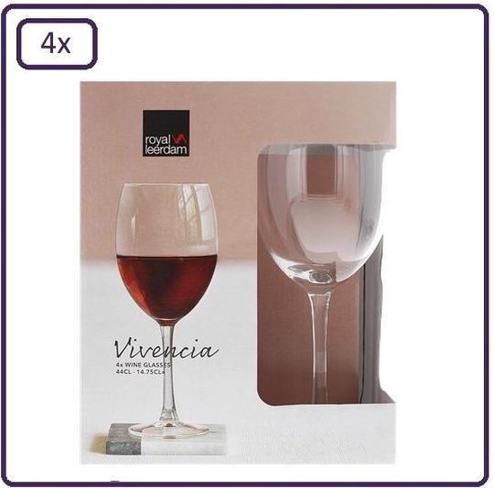 semester Frustrerend cement 4x Royal Leerdam rode-wijnglazen Vivencia 44cl - rode wijn glazen | bol.com