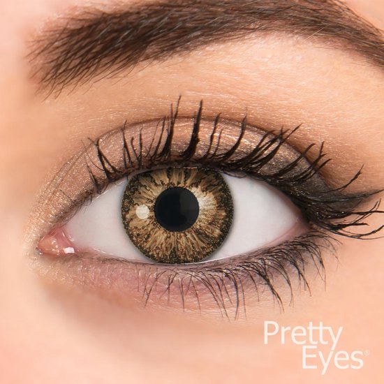 Pretty Eyes kleurlenzen hazel bruin - 8 - | bol.com