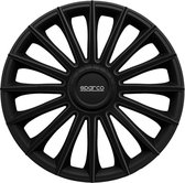 4-Delige Sparco Wieldoppenset Treviso 16-inch zwart