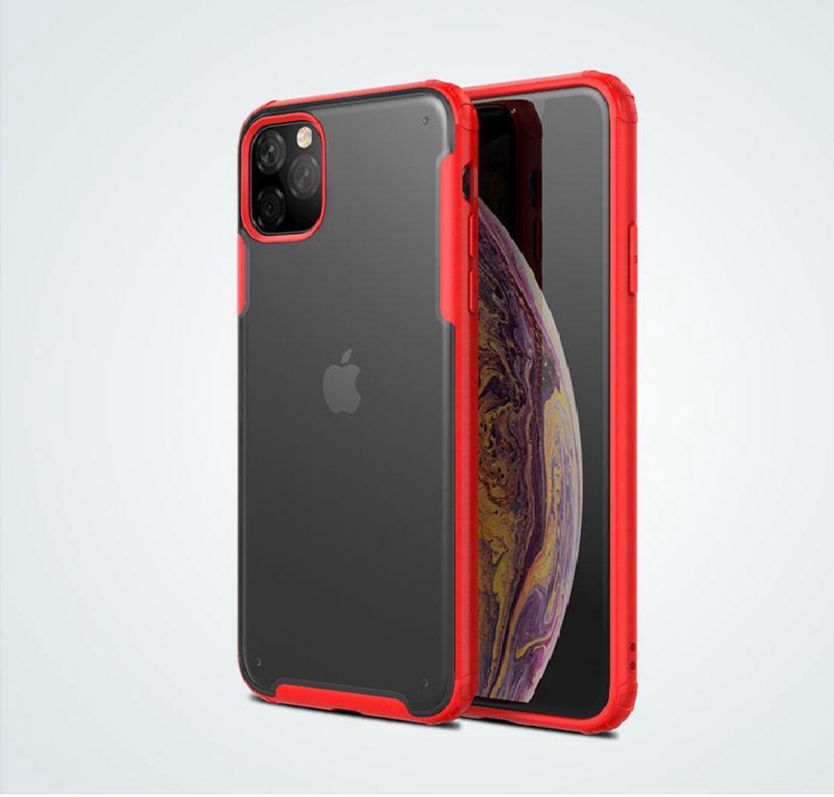 Geschikt voor iphone 11 Pro Max Pearlycase.. Cover Shockproof hoesje Rood