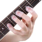 GCOA 20Pcs Protège-doigts en Silicone pour Guitare Acoustique Ukulélé Guitare Électrique Basse Protection de Doigt Pour Débutants des Instruments & 5 Guitare Pick 