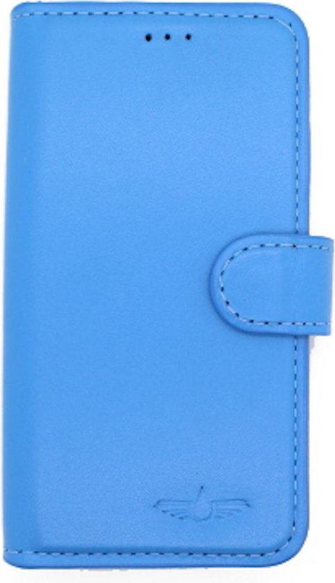 Galata bookcase iPhone 11 hoesje echt leer blauw | Ruimte voor drie pasjes | Opbergvakje voor briefgeld | Handige stand functie | Magneetsluiting | handarbeid door ambachtslieden