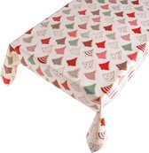 Tafelzeil Christmas Trees Rood -  450 x 140 - Multi tafelkleed - Beschikbaar in verschillende maten - Geleverd in een koker