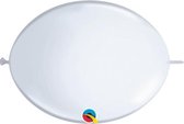 Doorknoopballonnen Quicklink Q6 White 17 cm (50 stuks)