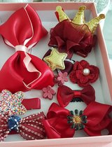 Baby Peuter Haaraccessoire Geschenkset ( Rood )