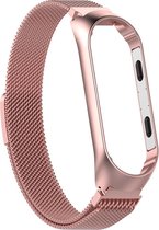 Xiaomi Mi Band 3 & 4 - Wearablebandje - Milanees bandje - Magnetisch - Rose Pink