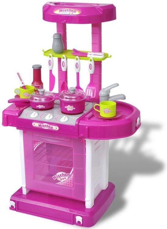 Nederigheid Collega Gevoelig voor speelkeuken (INCL keukenspullen) Roze voor Kinderen met Licht en Geluid  -... | bol.com