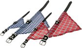 Collar rondo 27cm 10mm black,scarf blue verst/adj 18,5-21,5cm