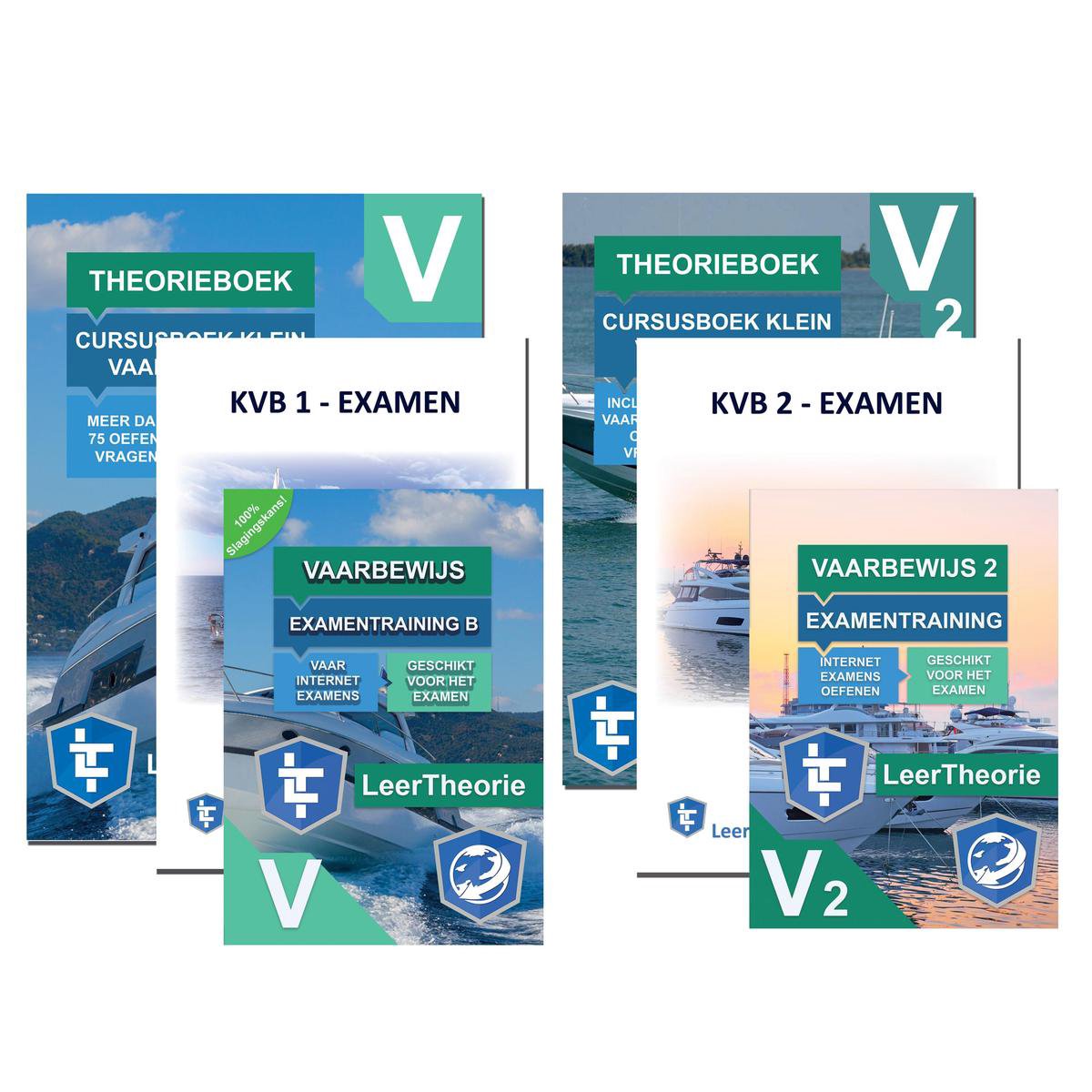 Vaarbewijs Theorieboek KVB 1 en 2 Pleziervaartbewijs + Online Examens Vaarbewijs Theorie Oefenen +
