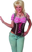 Wilbers & Wilbers - Boeren Tirol & Oktoberfest Kostuum - Prikkelende Tiroler Top - Roze - Maat 42 - Bierfeest - Verkleedkleding