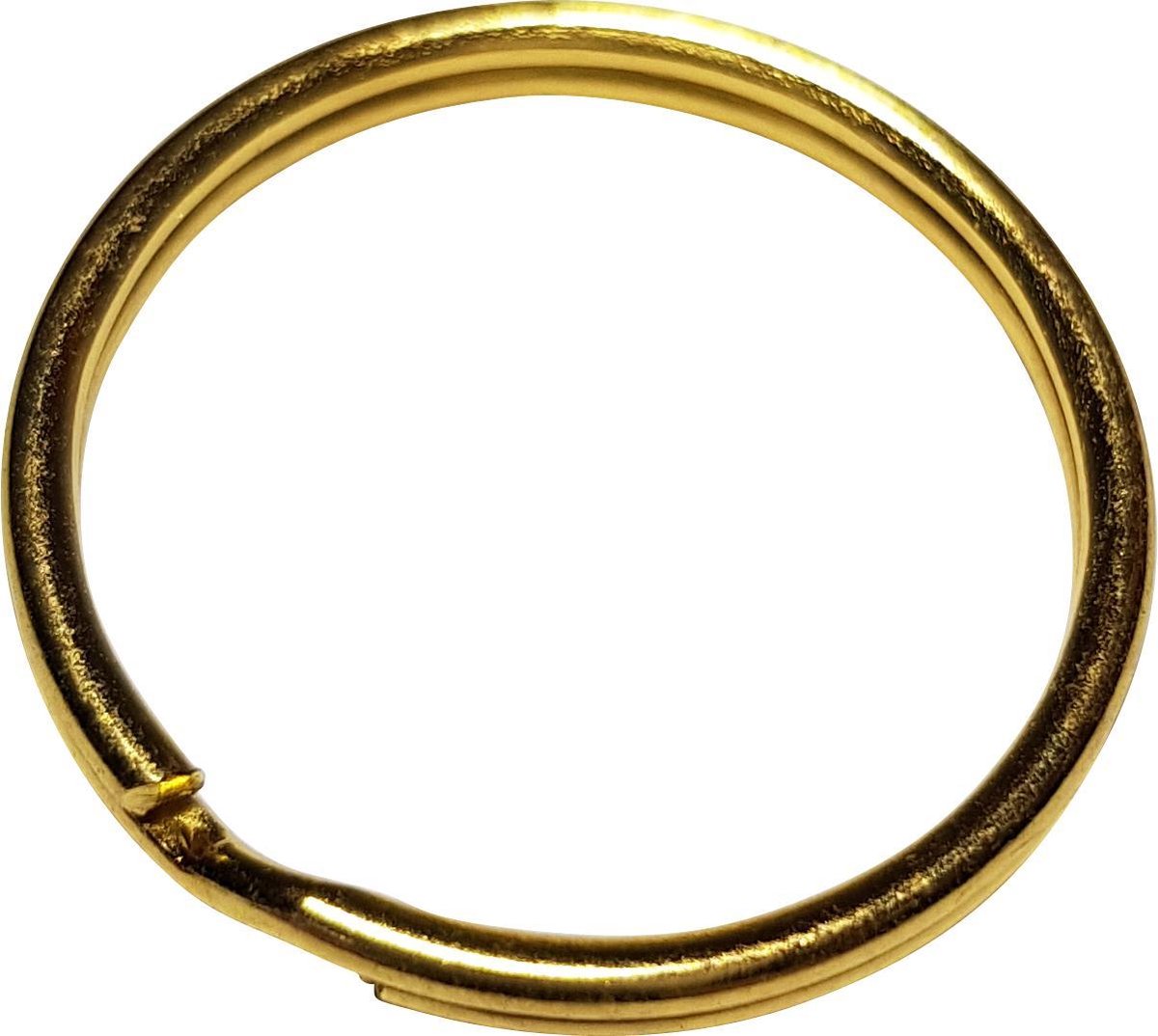 LEEQBCR 30 stuks 25 mm platte sleutelring met ketting, sleutelring met splitring, gebruikt voor sleutelhandwerk, doe-het-zelf, sieraden maken, roestvrij staal metaal (goud