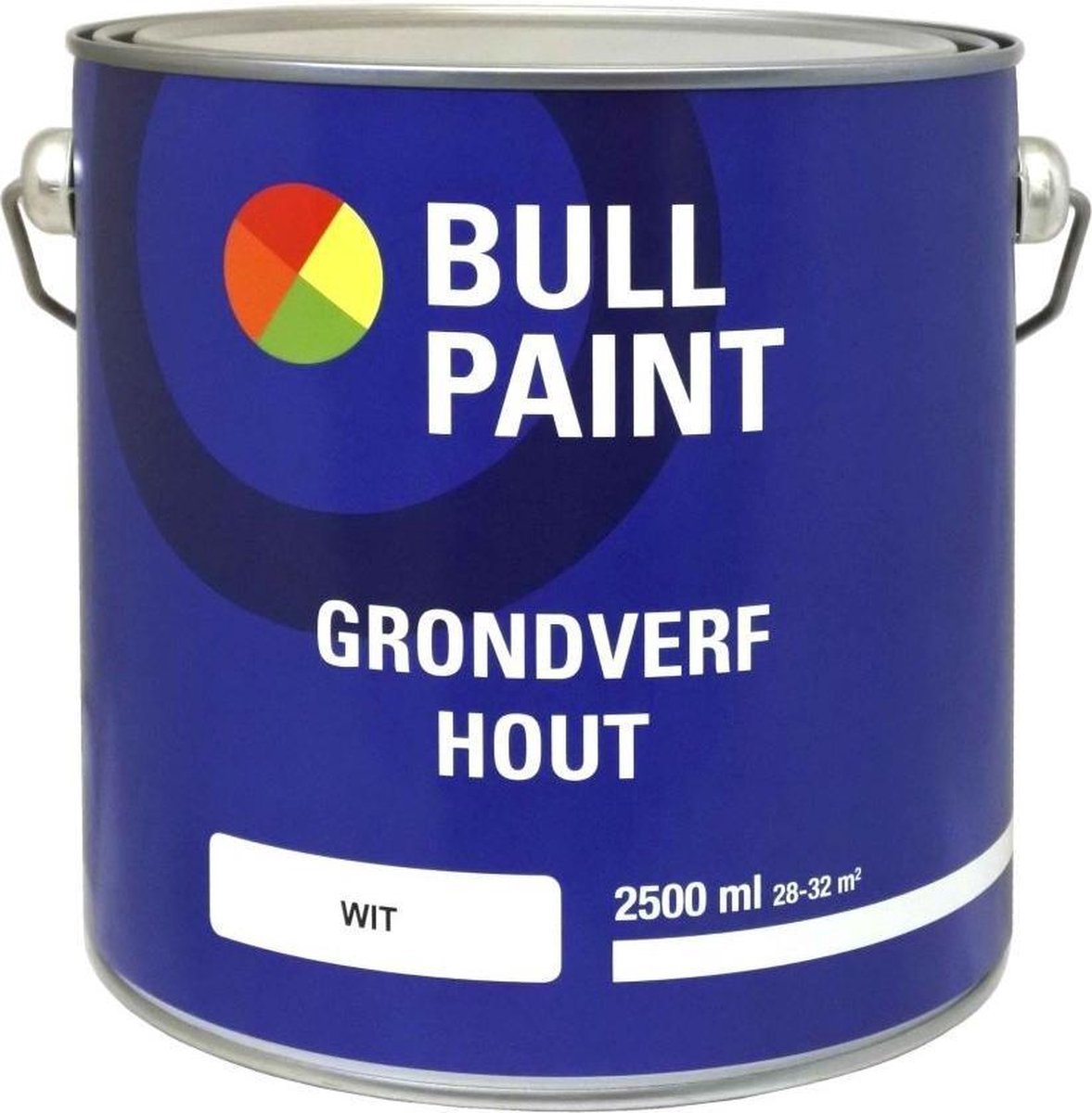 Bullpaint grondverf hout wit 2 5 liter