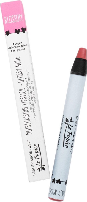 Beauty Made Easy Le Papier Moisturising Lipstick Glossy Nudes Blossom 6 Lippenstift