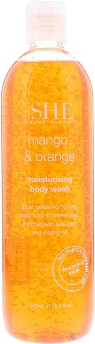Om She Aromatherapy Mango and Orange Body Wash 500ml