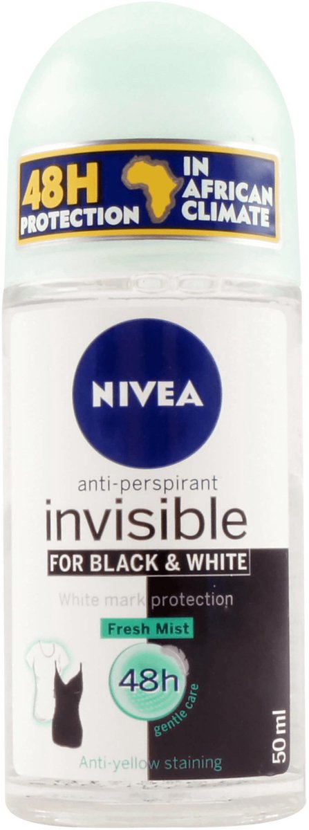 Nivea Invisible For Black&White Deo Roller - Fresh Mist - NIVEA