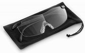 Vergrotende bril/loepbril 160 procent met beschermhoes - Handwerkbrillen voor volwassenen