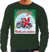 Foute Kersttrui / sweater - MC Santa North Pole division -  motorliefhebber / motorrijder / motor fan voor heren - kerstkleding / kerst outfit XL (54)