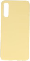 Bestcases Color Telefoonhoesje - Backcover Hoesje - Siliconen Case Back Cover voor Samsung Galaxy A70s Geel