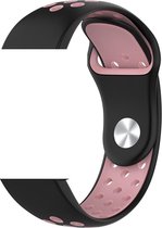 KELERINO. Siliconen bandje geschikt voor Fitbit Versa 2 (Lite) - Zwart / Roze