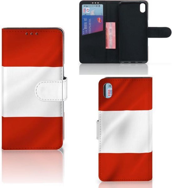 magnétique Cuir PU Protection Etui Housse pour Xiaomi Redmi 7A Coque Téléphone Drapeau Autrichien