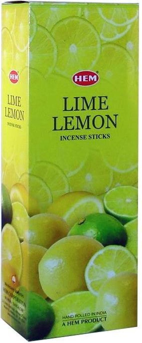 HEM Wierook - Lime Lemon - Slof (6 pakjes/120 stokjes)
