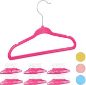 Relaxdays 60x kledinghangers kind - babykledinghanger - kunststof – kledinghanger pink