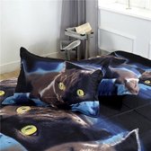 Luxe donker katten dekbedovertrek-150 * 200