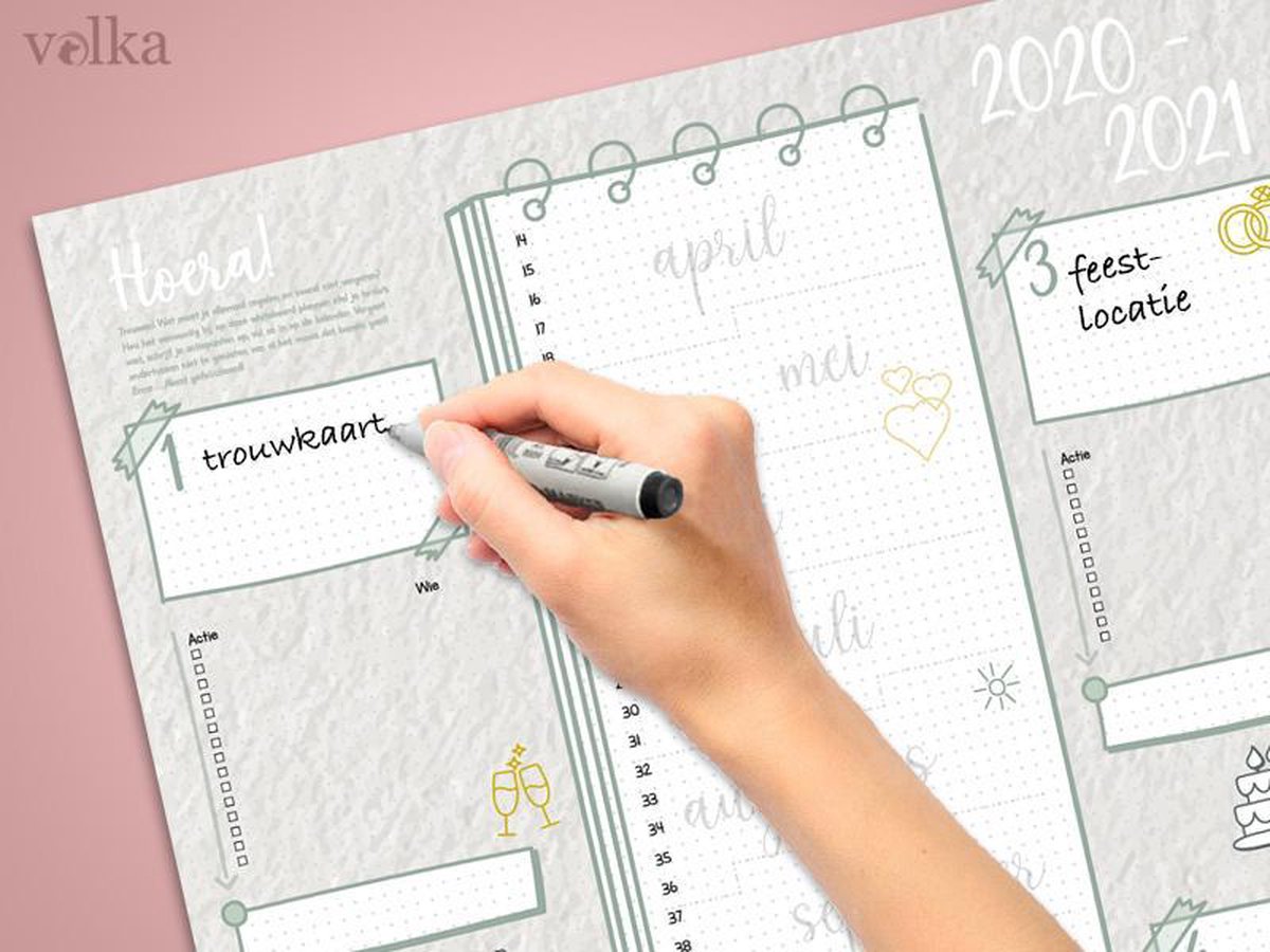Wedding Planner Whiteboard Uitwisbare Jaarkalender Bruiloft wedding-planner-whiteboard-uitwisbare-jaarkalender-bruiloft