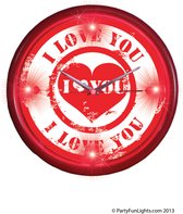 PartyFunLights Klok - LED - Rond - Kunststof - Ø30 cm - Rood/Wit