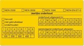 Keuringssticker voor brandblussers en brandhaspels – geel (250 keuringsstickers)