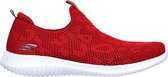 Skechers Ultra Flex Fast Talker Dames Instappers - Rood - Maat 41