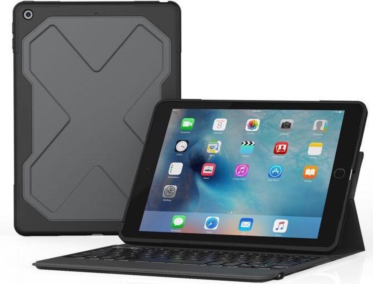 ZAGG Rugged Messenger Folio Keyboard Apple iPad 9.7 (2017) / (2018) - Zwart - ZAGG