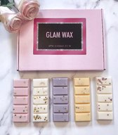 Glambox waxmelts geurkaarsen 5 bars in luxe giftbox