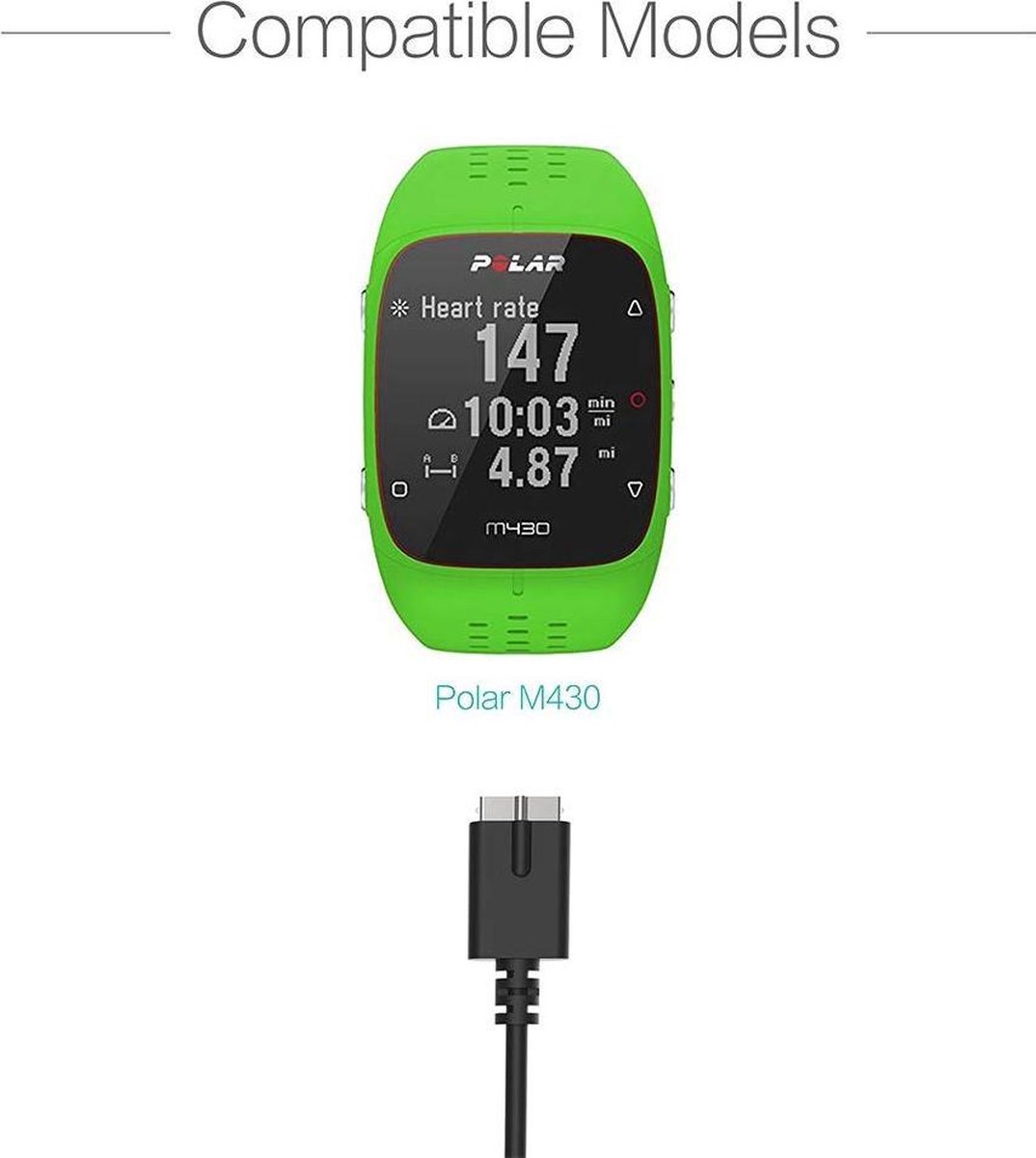 Passend Ontslag nemen Metafoor DrPhone USB Oplader -USB oplaadkabel - Magnetisch - Geschikt voor Polar M430  GPS Watch... | bol.com