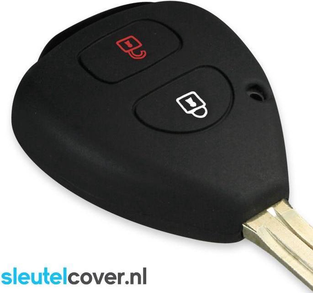 Autosleutel Hoesje geschikt voor Toyota - SleutelCover - Silicone Autosleutel Cover - Sleutelhoesje Zwart