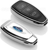 Ford SleutelCover - Chroom / TPU sleutelhoesje / beschermhoesje autosleutel