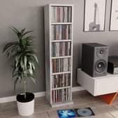 Cd-kast 21x16x88 cm spaanplaat betongrijs