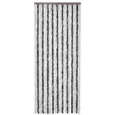 Vliegengordijn - Polypropyleen Chenille - Grijs & Wit - 90x220 cm (B x H)