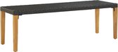 Tuinbank 80 cm poly rattan zwart
