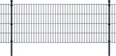 Dubbelstaafmatten en palen 2008x1830 mm 6 m grijs
