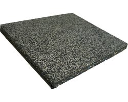 Sportvloertegel 100x100 cm 20 mm Grijs EPDM - Zwart SBR - Stone look