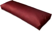 Rugkussen gestoffeerd - 100% polyester - Wijnrood - 120x40x10 cm