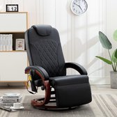 Massagestoel verstelbaar kunstleer zwart