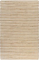 Vloerkleed 120x180 cm handgeweven jute naturel en wit
