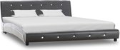 Bedframe kunstleer grijs 160x200 cm