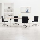 Eetkamerstoelen 4 st stof zwart
