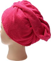 Roze Microvezel Handdoek voor Haar | Sterk Absorberende Voorgevormde Hoofdhanddoek Geschikt Voor Kort en Lang Haar | Haartulband Ideaal Voor Het Snel Drogen Van Je Haar Na Het Douc