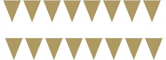Gouden metallic glanzende vlaggenlijn - 10 meter