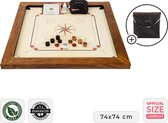 Grootmeester Carrom - 17 kg.  Hardhout - met Draagtas Compleet en Luxe